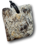 Staurolith-Granatschiefer Anhänger gebohrt (Schweiz – Tessin) | Krisenstein für tiefgreifende Wunden