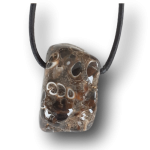 Turitella Jaspis Anhänger gebohrt - Rückzug und Besinnung