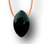 Apatit blau Cabochon Navette Anhänger gebohrt -  Antreiber, macht Appetit aufs Leben