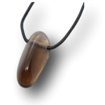 Rauchquarz Anhänger gebohrt - Stress-Abbau